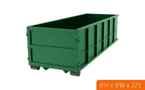 a 30 yard dumpster can be used for residential purposes if there is space on the property to accommodate it